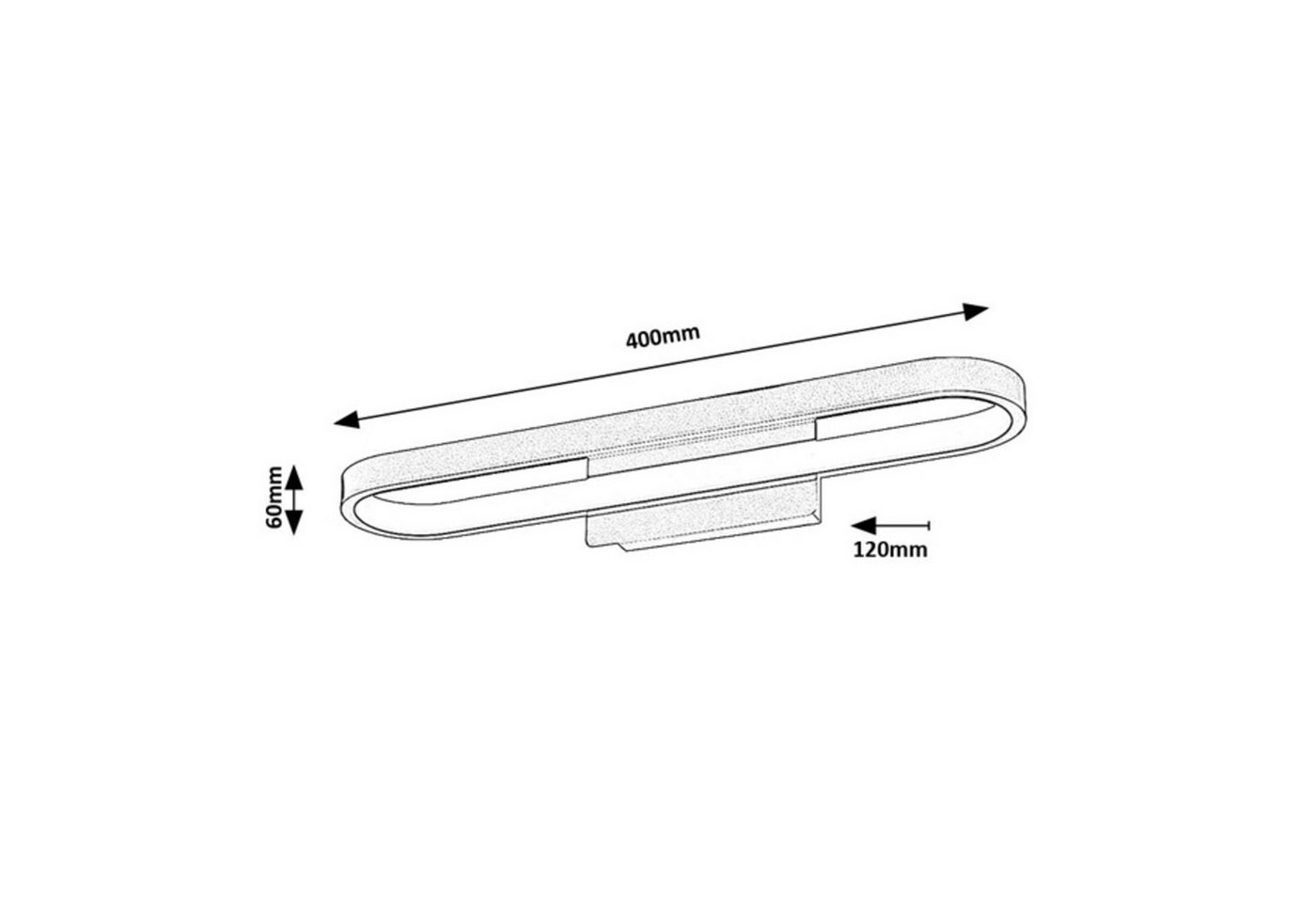 Rabalux Wandleuchte LED-Badezimmerleuchte 15 W goldfarben IP44 Odran, Badwandleuchte 40 cm