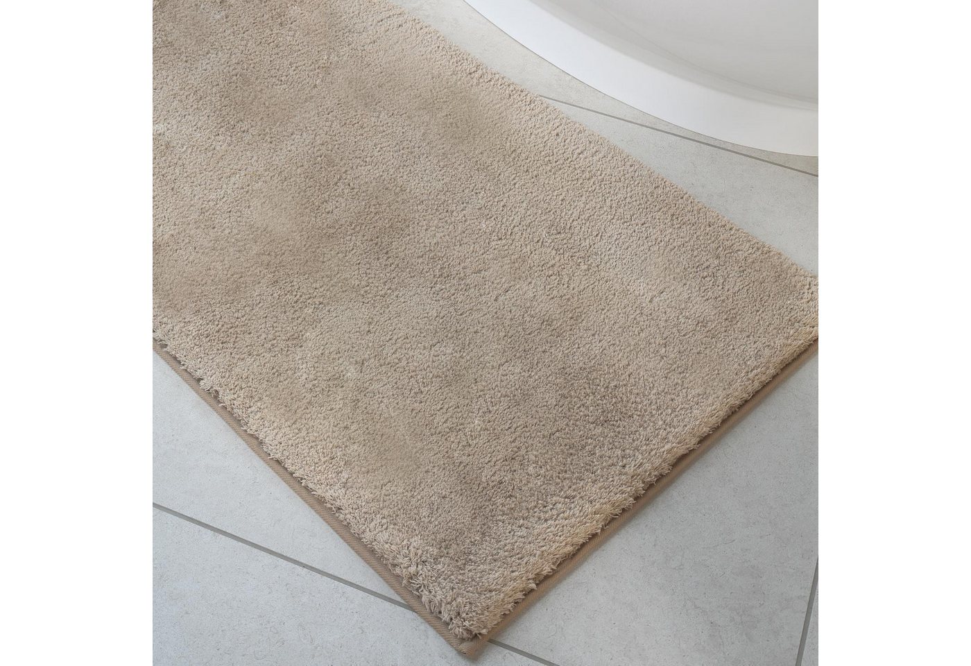 Cawö Badematte Cawö Badteppich Duschvorleger Badematte Solid 1009-339 Cappucino, Polyester, Rutschfest