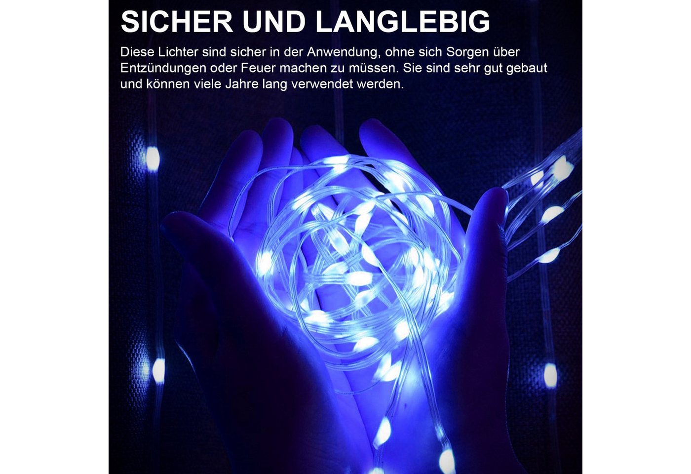 XIIW Lichtervorhang 3×2m Vorhanglicht 400 LEDs Dynamisch Lichterkette 100+ Modi RGB App/FB, IP44, Musik, für DIY Weihnachten Party Innen Hintergrund Bild 3
