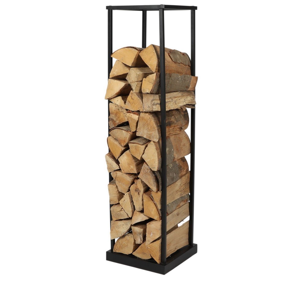 Urban Living Kaminholzregal Holzstapelregal Kaminholz Stapelregal Standregal, BxTxH:31.5x31.5x115 cm, (freistehend), in Schwarz Bild 2