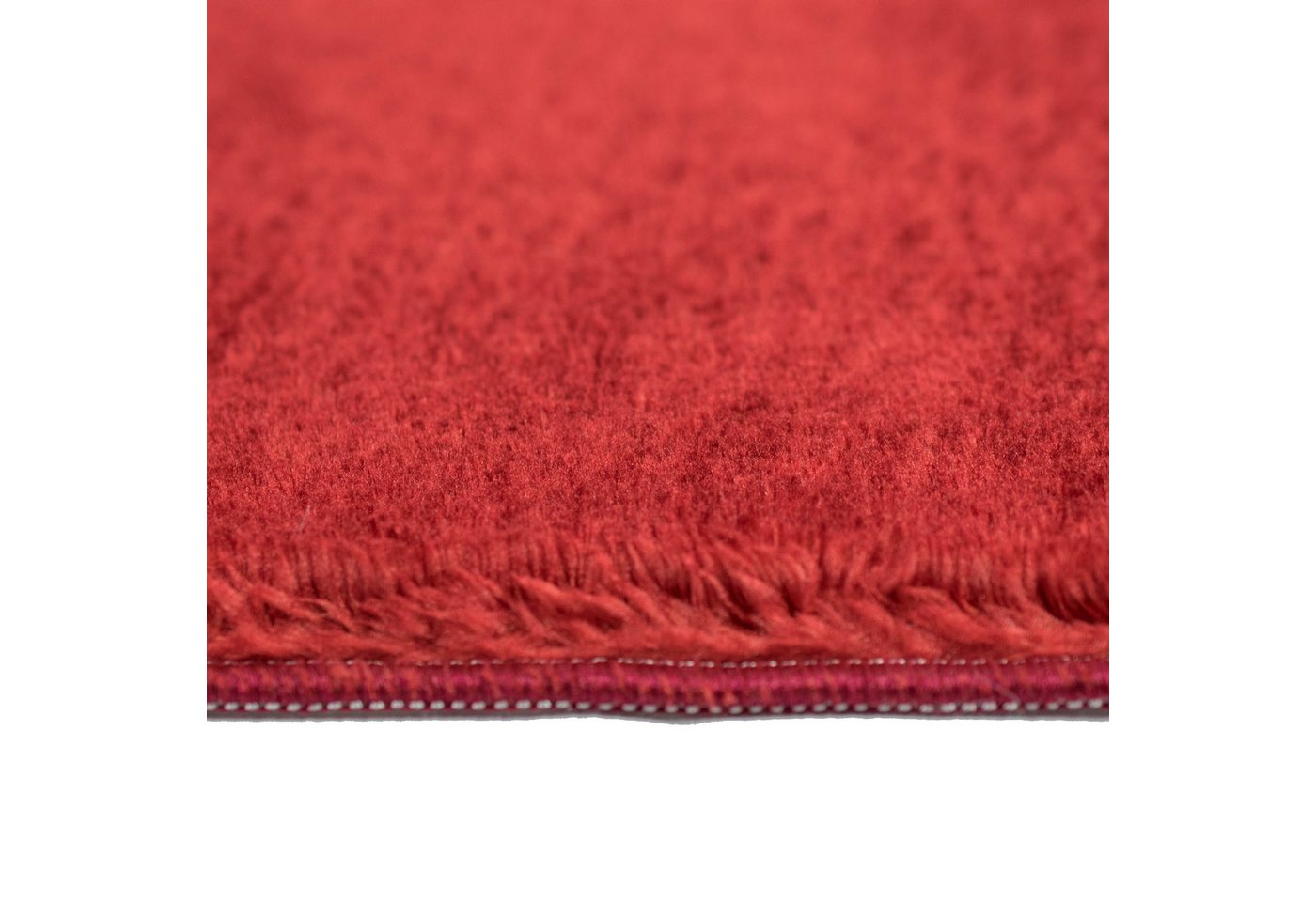 TeppichHome24 Teppich Waschbarer weicher Designer Teppich in rot, rechteckig, Höhe: 16 mm Bild 2