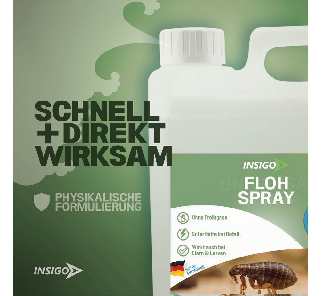 INSIGO Insektenspray Anti Floh-Spray Floh-Mittel Ungezieferspray, 2 l