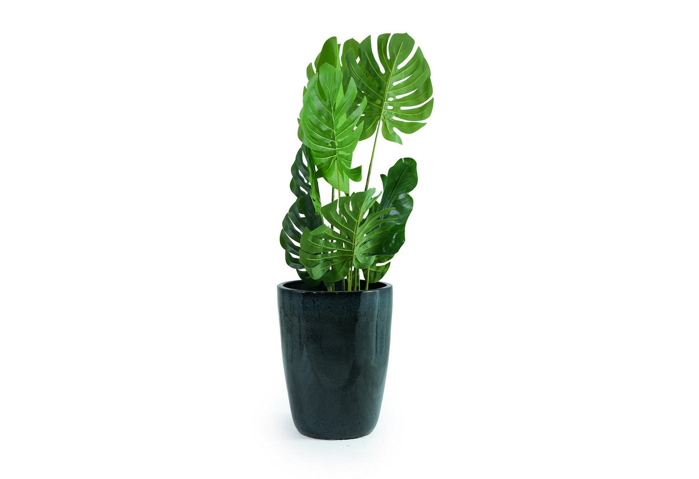 Rolipo Blumentopf Keramik Pflanztopf frostsicher für Garten Balkon Ø38,5cm Blumentopf (1 St), atmungsaktiv für Innen, glänzendes Moosgrün-Verlaufsglasur Bild 5