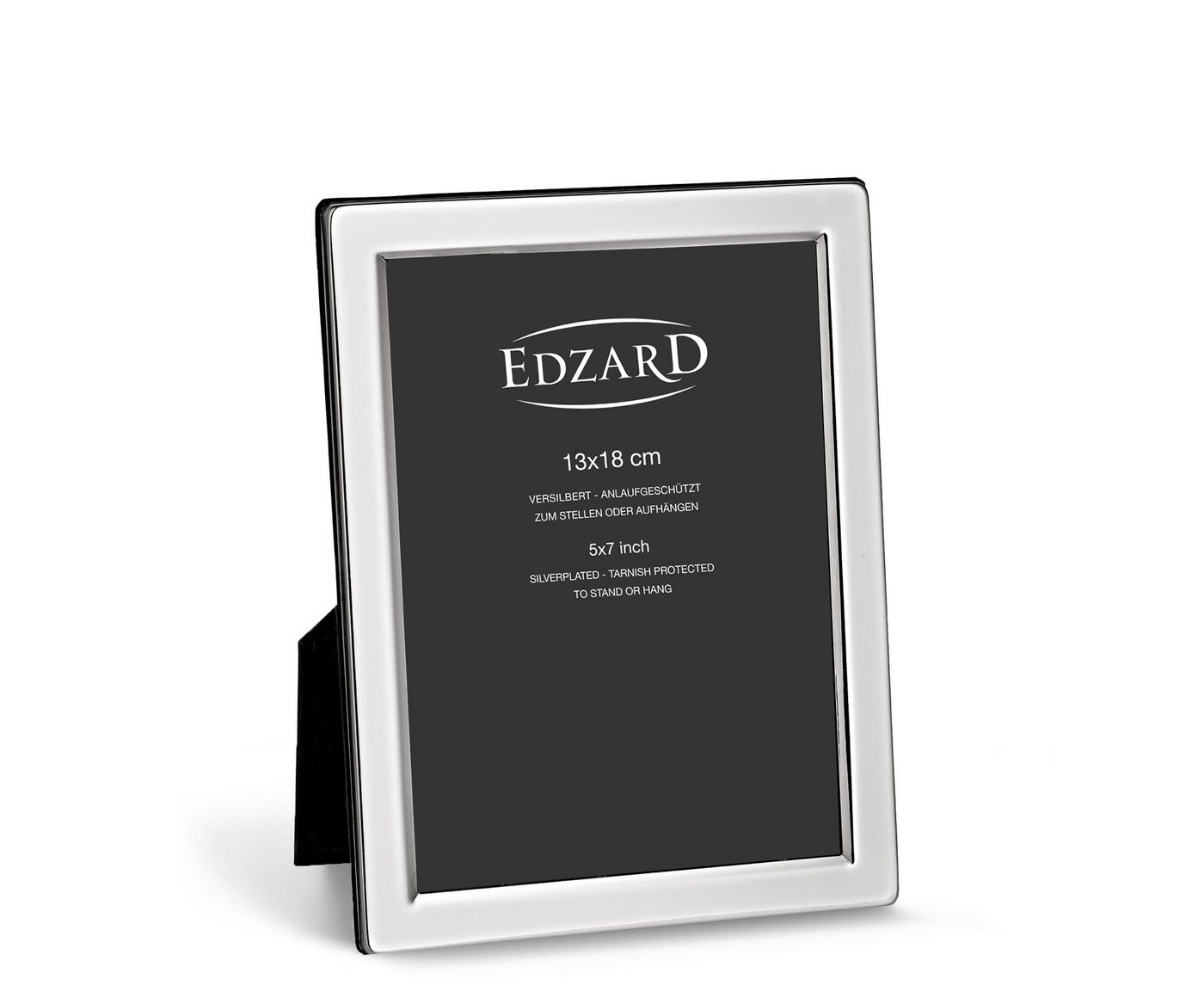 EDZARD Bilderrahmen Salerno 2er Set (Foto 13x18 cm) versilbert und anlaufgeschützt, schwarzer Samtrücken Bild 2