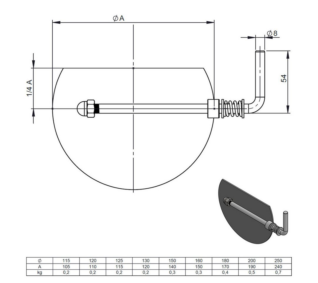 Feuercampus Ofenrohr Ø 150 mm Drosselklappe - schwarz, 150 mm Bild 2