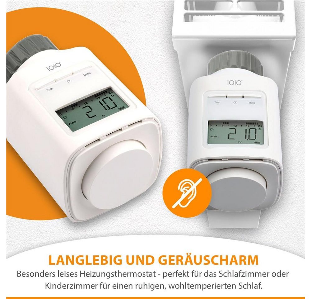 IOIO Heizkörperthermostat HT 2000/23 Heizungsthermostat digital programmierbar LCD Display, (2er Pack) Heizungsregler elektronisches Thermostat Batterie Heizkörper Regler Bild 3
