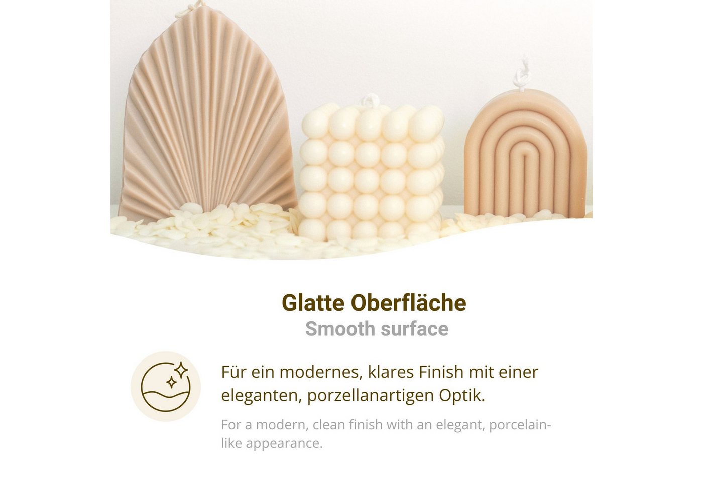 DistrEbution Bastelnaturmaterial Rapswachs Pastillen, Kerzenwachs 1–25 kg Veganes, pflanzliches Wachs, Kerzen gießen, ideal für Stumpenkerzen, Strukturkerzen & Motivkerzen Bild 2