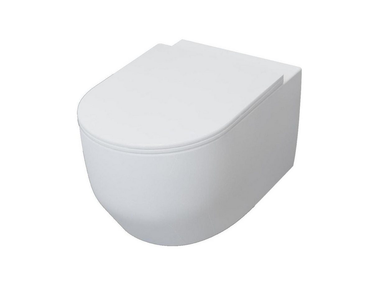 duschspa Tiefspül-WC hänge wc spülrandlos Kloschüssel wand wc Soft Close Toilette Weiß