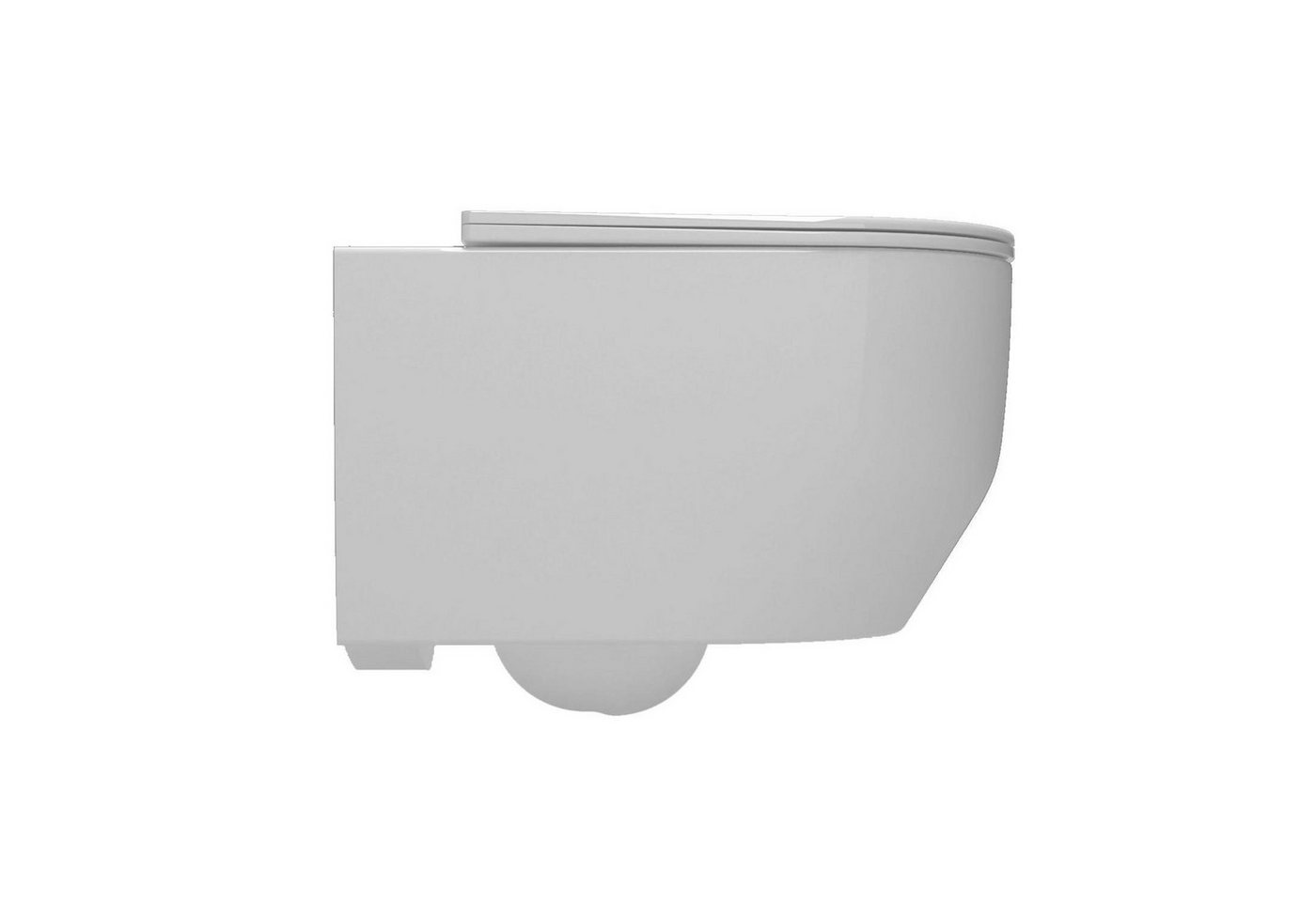 duschspa Tiefspül-WC hänge wc spülrandlos Kloschüssel wand wc Soft Close Toilette Weiß Bild 2