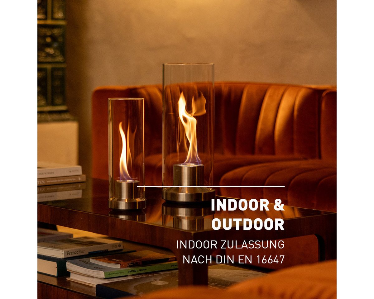 höfats Tischfeuer DANCE 900, 1200 (Bioethanol Tischkamin für Indoor & Outdoor, bis zu 4,5 h Brenndauer), sichtbare Flamme auch bei Tageslicht Bild 2
