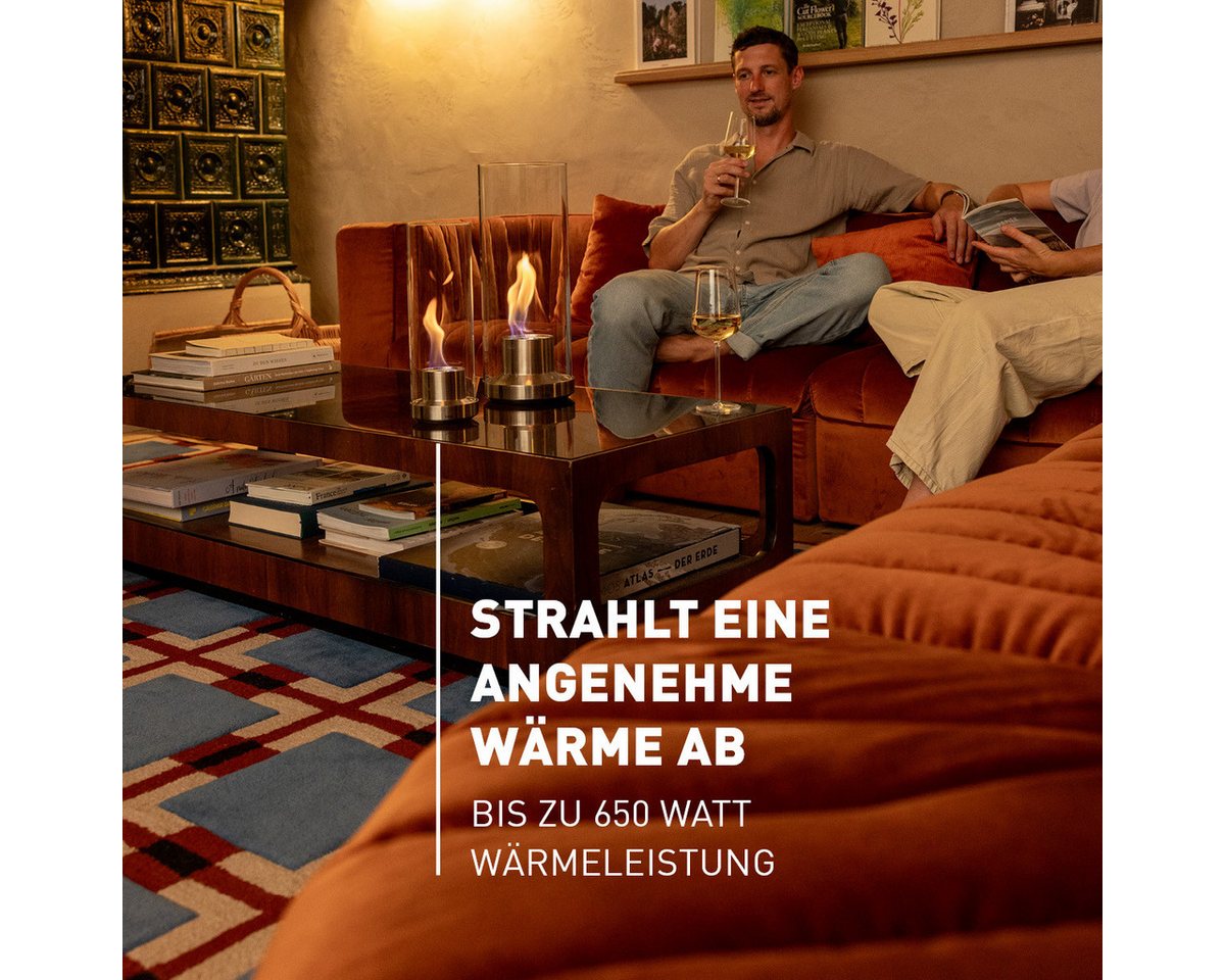 höfats Tischfeuer DANCE 900, 1200 (Bioethanol Tischkamin für Indoor & Outdoor, bis zu 4,5 h Brenndauer), sichtbare Flamme auch bei Tageslicht Bild 5