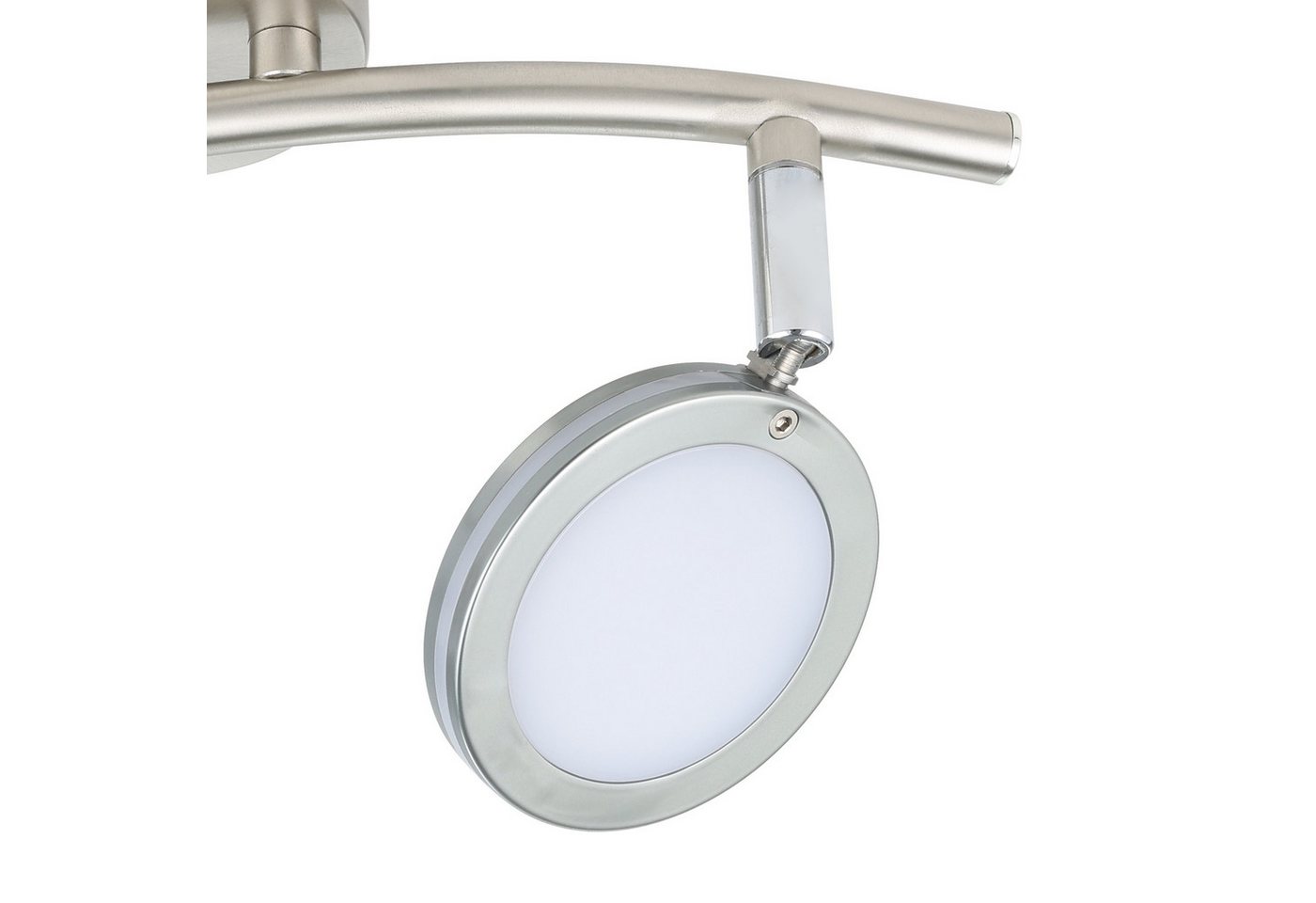 EGLO LED Deckenspot Karystos, Leuchtmittel inklusive, Deckenstrahler Stahl in nickel-matt, chrom Kunststoff in weiß Bild 2
