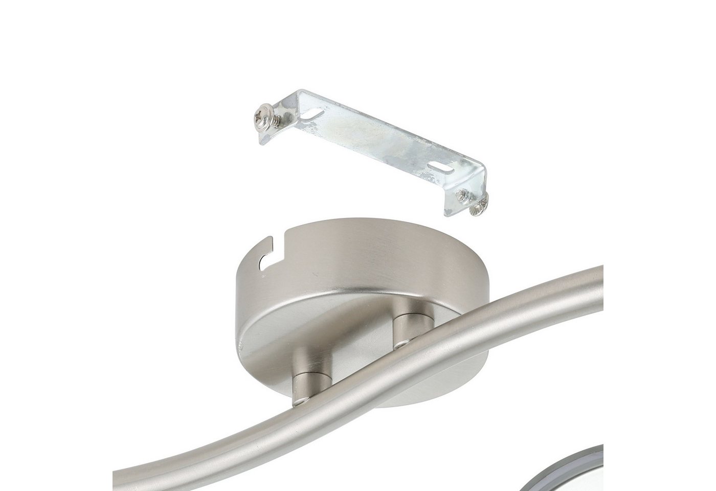 EGLO LED Deckenspot Karystos, Leuchtmittel inklusive, Deckenstrahler Stahl in nickel-matt, chrom Kunststoff in weiß Bild 5