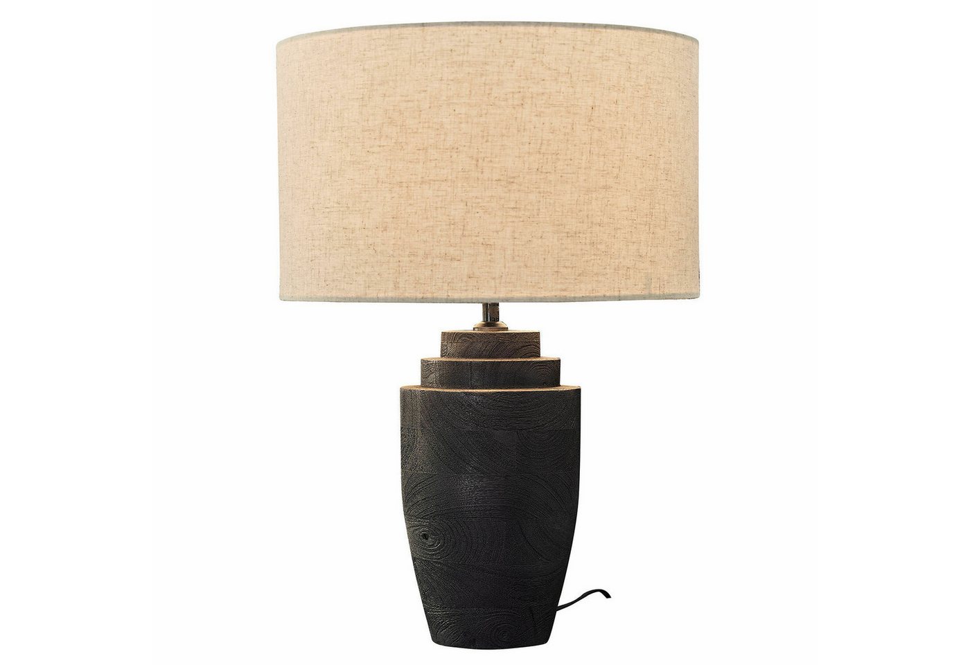 Mirabeau Tischleuchte Tischlampe Daphielle schwarz/beige Bild 3