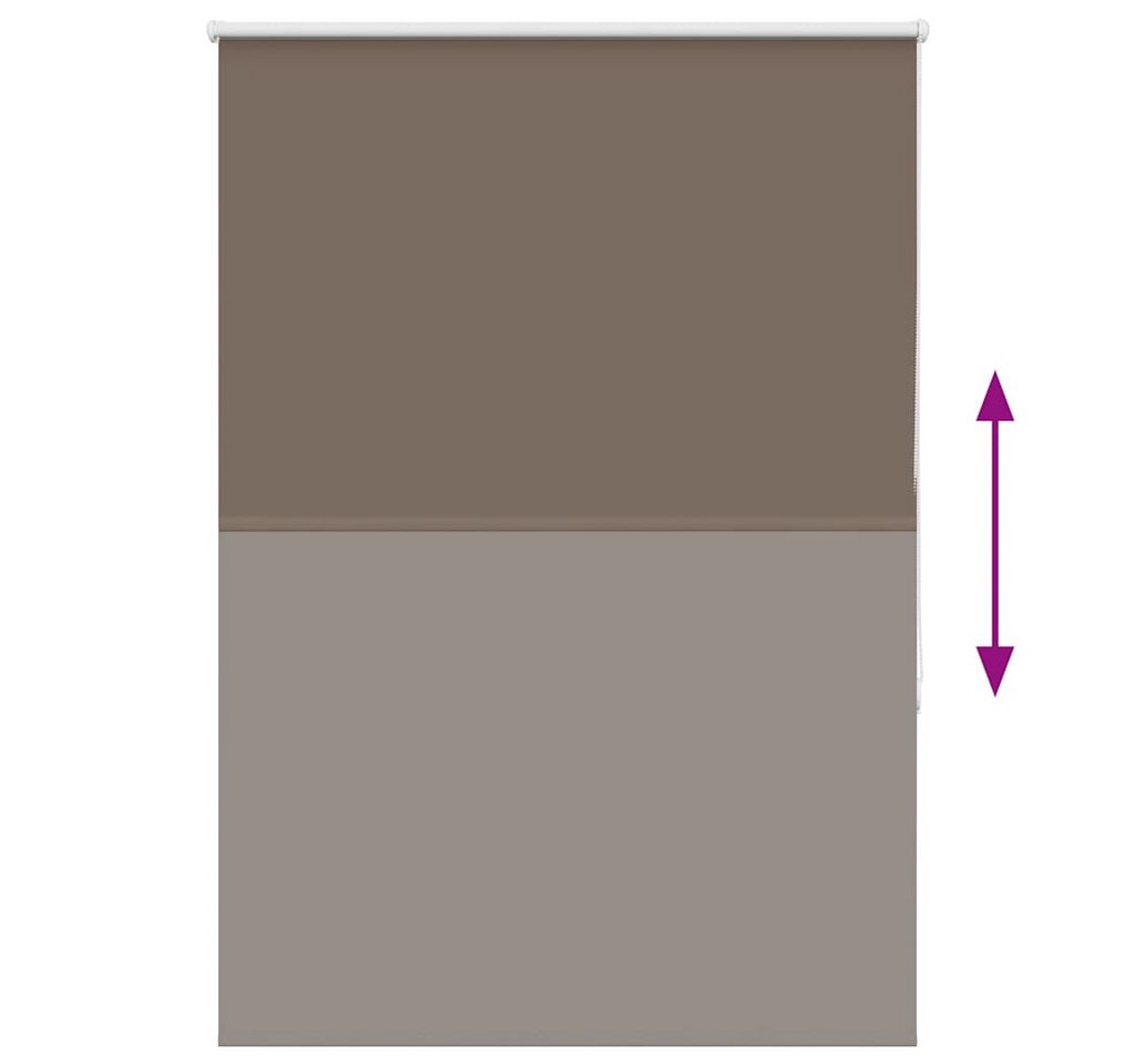 Verdunklungsrollo Verdunkelungsrollo 115x150 cm Kaffeebraun, furnicato, Höhenverstellbarer Sichtschutz-Rollo mit Kabelclip für das Büro Bild 3