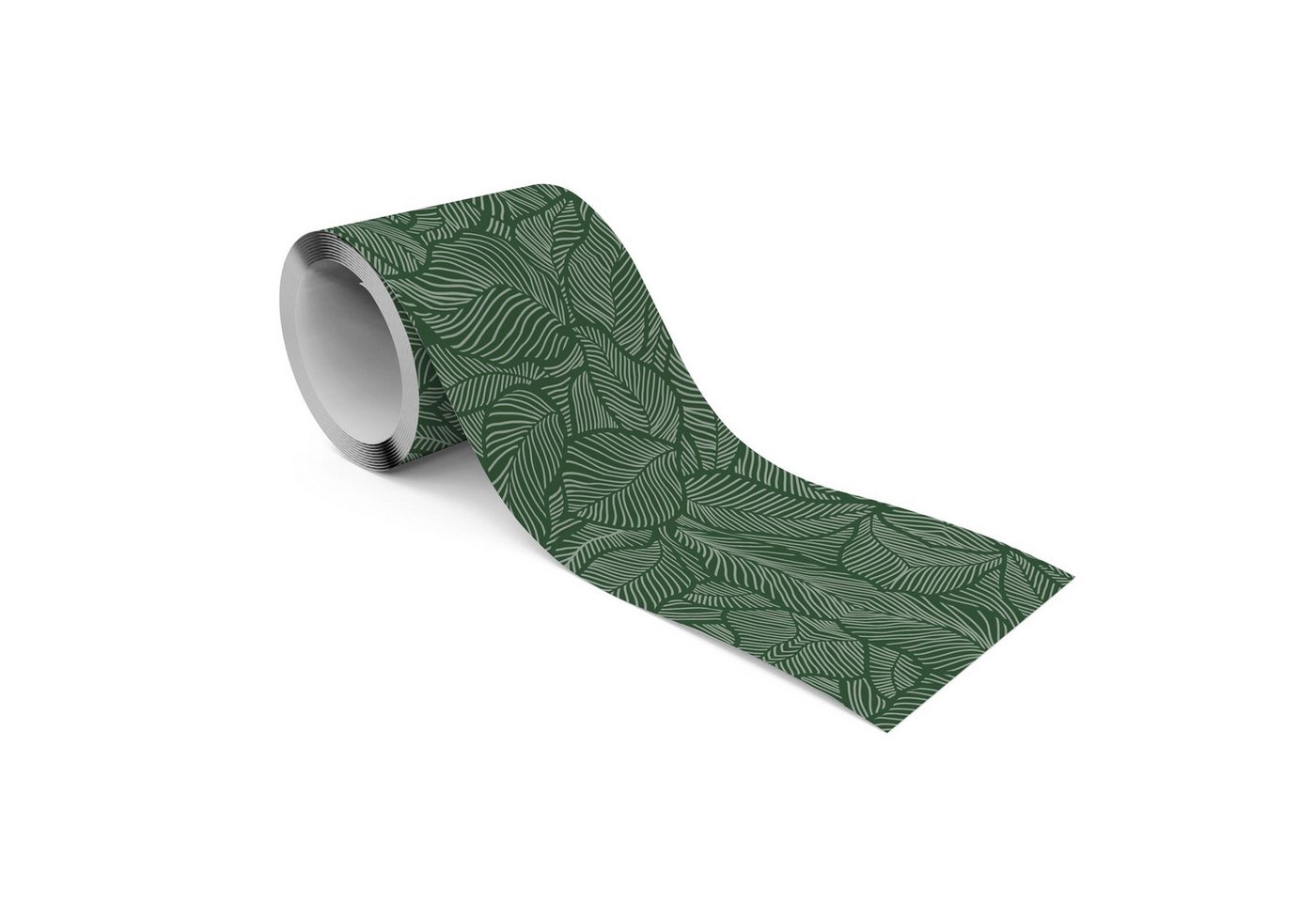 Muralo Bordüre Wandbordüre selbstklebend Blätter – Tapetenbordüre Wohnzimmer, bedruckt, Grüne Blätter, 10 x 300 cm, abriebfest, abwischbar