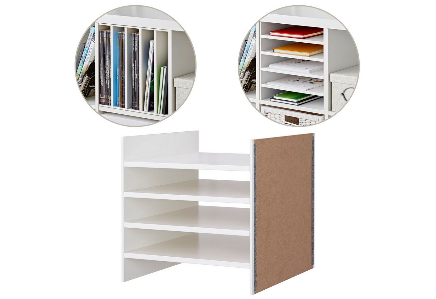 IKEA Regalelement KALLAX Einsatz mit 4 Böden 33x33 cm weiß Bild 3