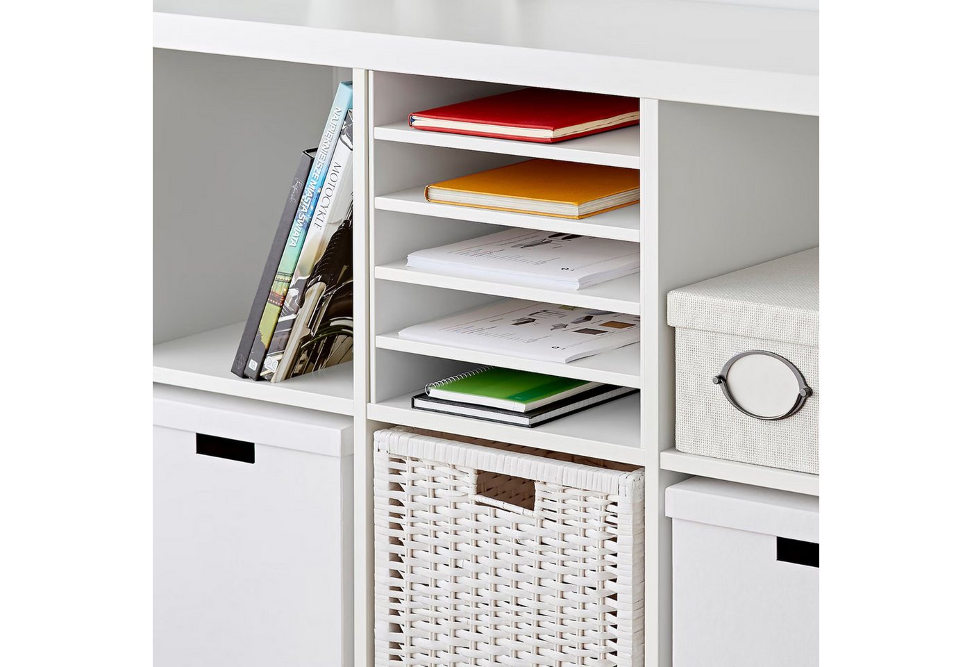 IKEA Regalelement KALLAX Einsatz mit 4 Böden 33x33 cm weiß Bild 4
