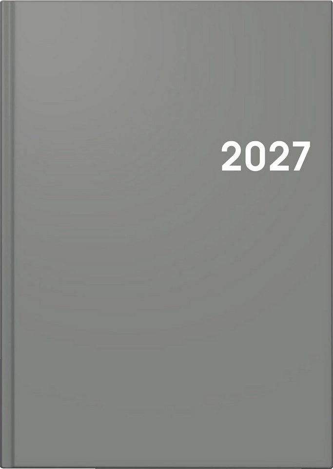BRUNNEN Buchkalender BRUNNEN Buchkalender Mod. 795 2027, A5, Kunststoff, grau