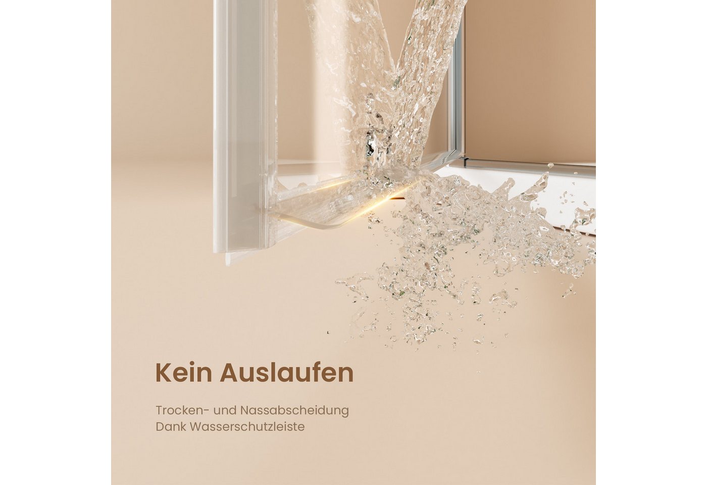 Heilmetz Eckdusche Duschkabine Eckeinstieg mit zwei Pendeltüren, BxT: 80x80 cm Bild 3