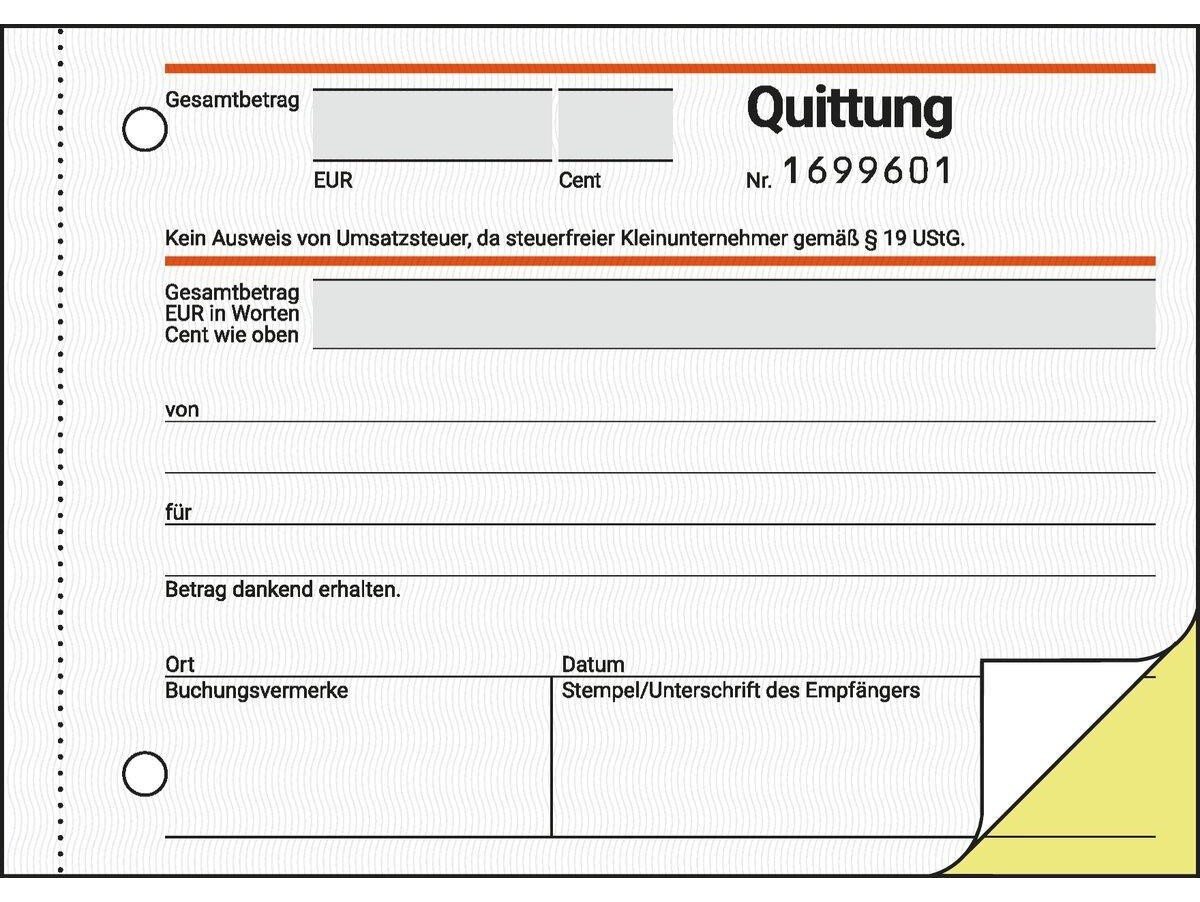Sigel Notizblock Quittungsblock selbstdurchschreibend A6 quer 30 Blatt Bild 2