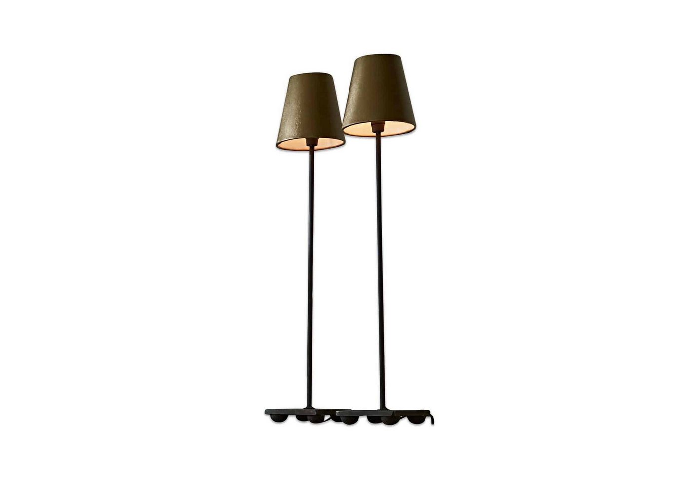 Mirabeau Tischleuchte Tischlampe 2er Set Filia antikgold/schwarz Bild 2