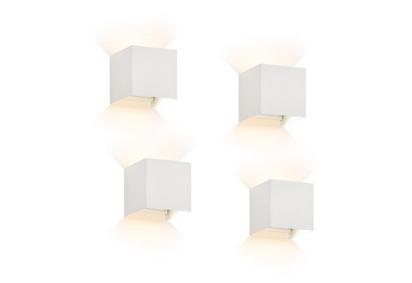 ZMH LED Wandleuchte innen Außen 5W 3000K Modern Wandlampe Flur Treppenhaus, LED fest integriert, Warmweiß, 5W,warmweiß,IP54,Flurlampe fürBalkon,Garten,Terrasse,Hotel Bild 5
