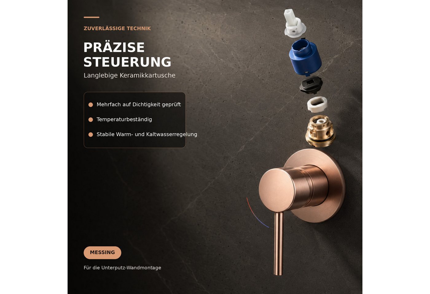 LuxaSteel Unterputzarmatur Unterputz-Duschsystem Regendusche 20/25/30 cm mit Handbrause Duschset (Komplett-Set, Komplettes Unterputz-Duschsystem mit wählbarem Regenduschkopf) 360° ausrichtbar, luftangereichertes Strahlbild, Keramikkartusche Bild 4