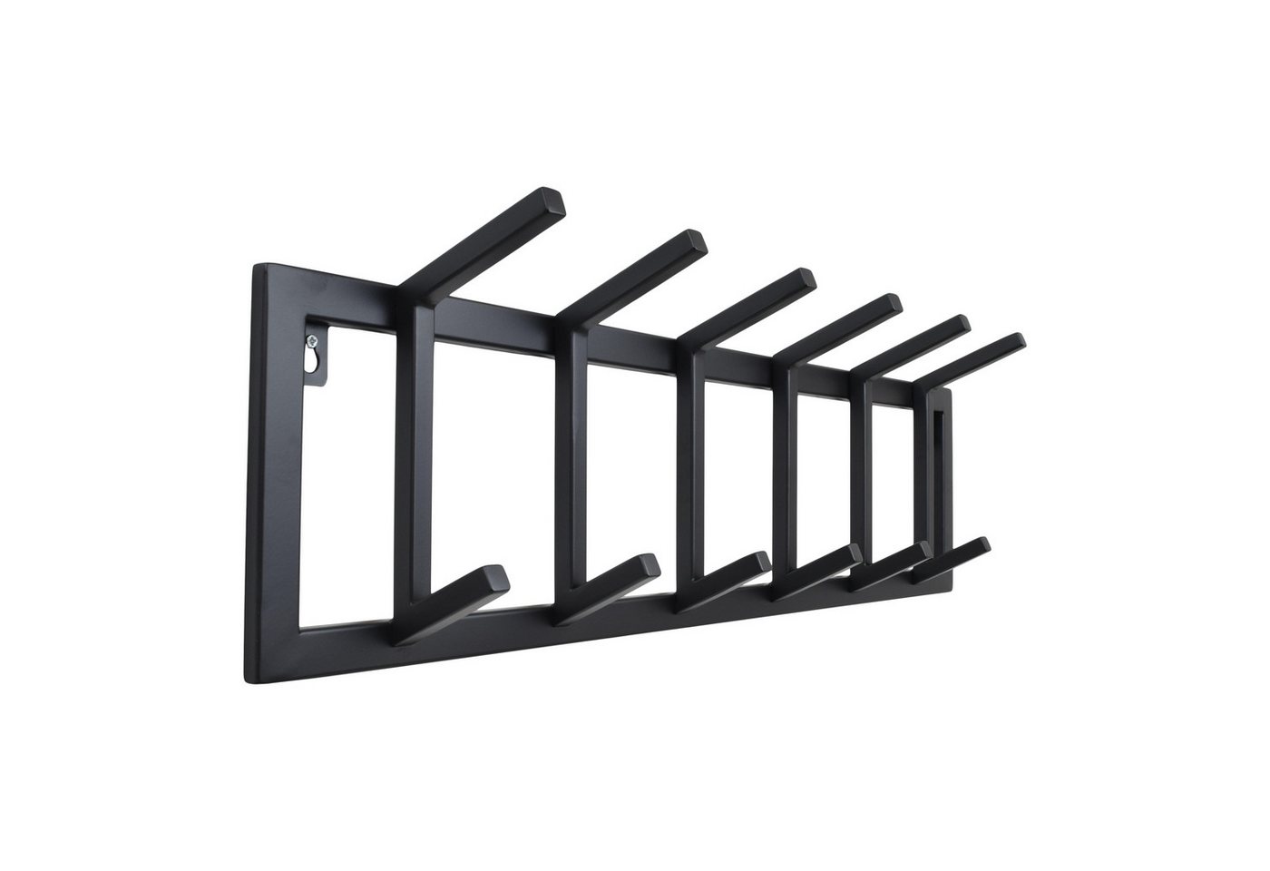 LOFT42 Wandgarderobe LOFT42 Garderobenständer Jaimy– Schwarz – Metall – 80x24x12cm