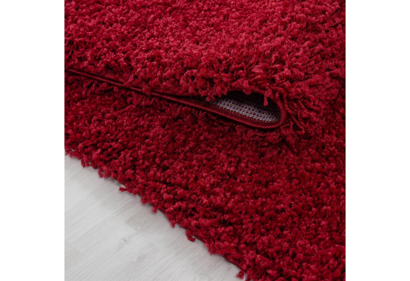 SchönesWohnen24 Hochflor-Teppich Hochflor Teppich LIFE Rot Bild 5