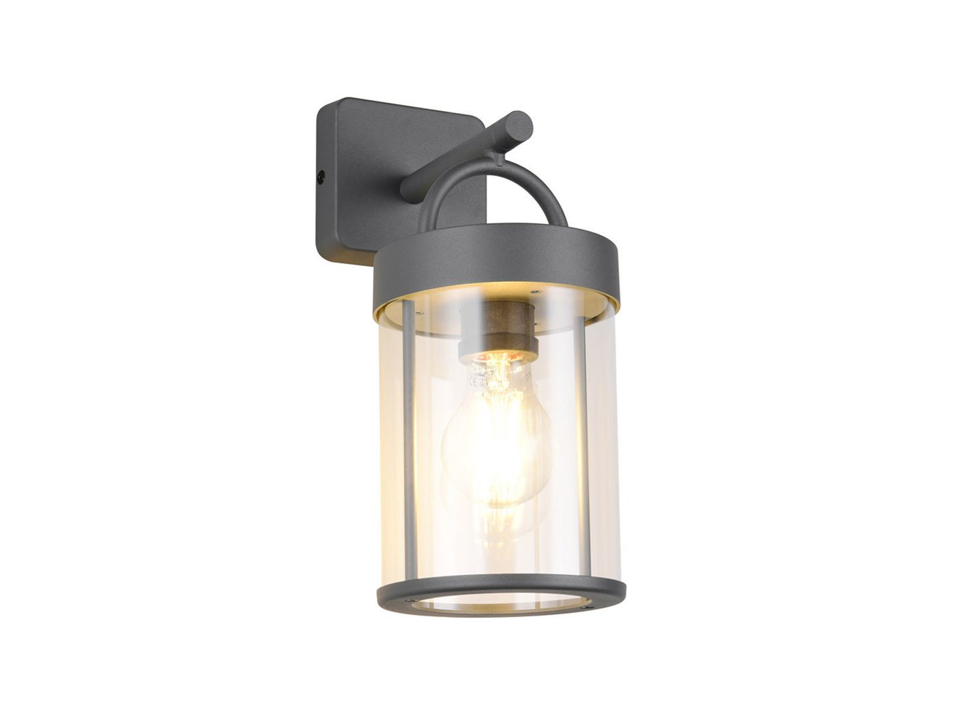 Reality Leuchten LED Außen-Wandleuchte, LED wechselbar, warmweiß, Wand-Laterne zur Hausbeleuchtung für Hauswand aus Aluminium, Höhe 29cm Bild 5