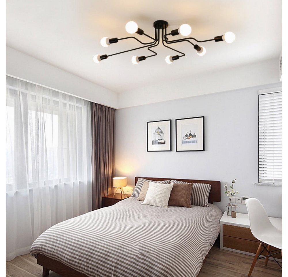 Riserva LED Deckenleuchte E27 Retro Lampe,Wohnzimmer Deckenlampe,für Flure,Dachböden Bild 5