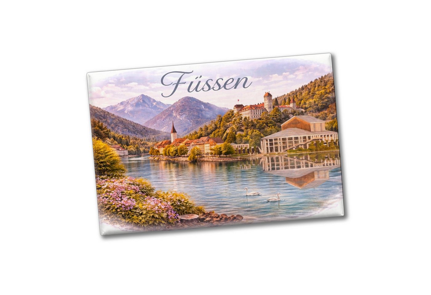 speecheese Magnet Füssen Allgäu Alpen See Souvenir Souvenir Magnet Landschaft