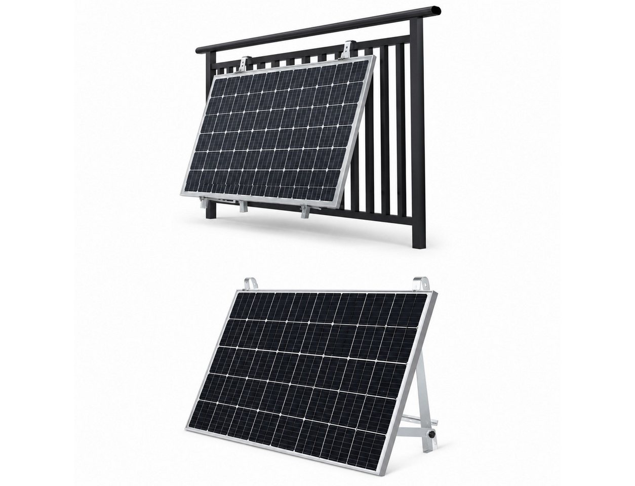 GLIESE Balkonkraftwerk PV Halterung 118 cm mit Haken – Verstellbar 0-90°, für Balkon & Dach, 118 cm, 0-90° verstellbar, mit Haken – für Balkon & Dach. Bild 4
