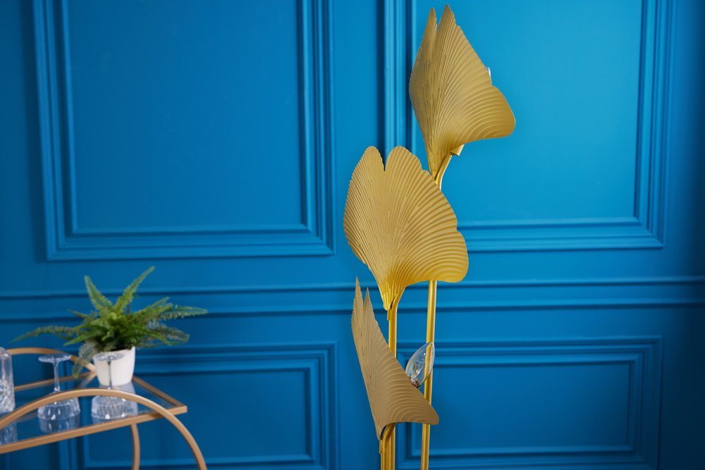 riess-ambiente Stehlampe GINKGO 160cm gold, Ein-/Ausschalter, ohne Leuchtmittel, Wohnzimmer · Metall · Urban Jungle · Schlafzimmer Bild 4