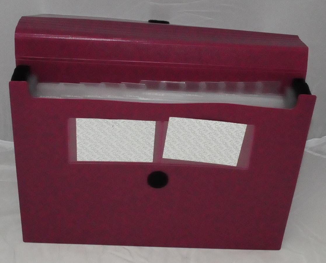 FOLDERSYS Fächermappe FolderSys 70006 AKKORDEON Dehnbare Fächermappe 12 Fächer - bordeaux