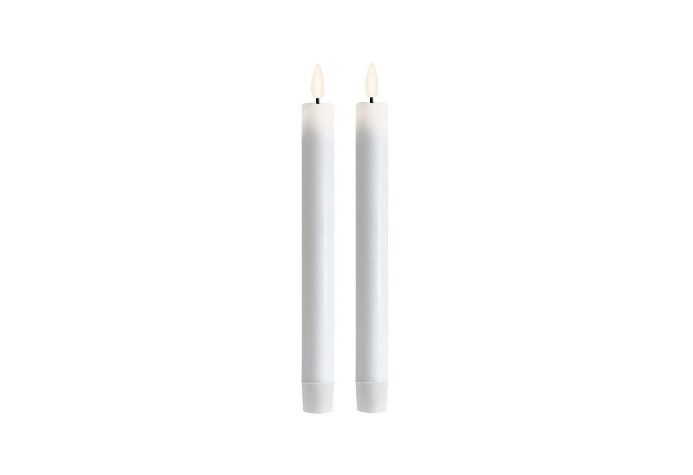 Deluxe Homeart LED-Kerze LED Stabkerzen 2 Stück 24 cm Weiß von Deluxe / Unique Homeart Candle