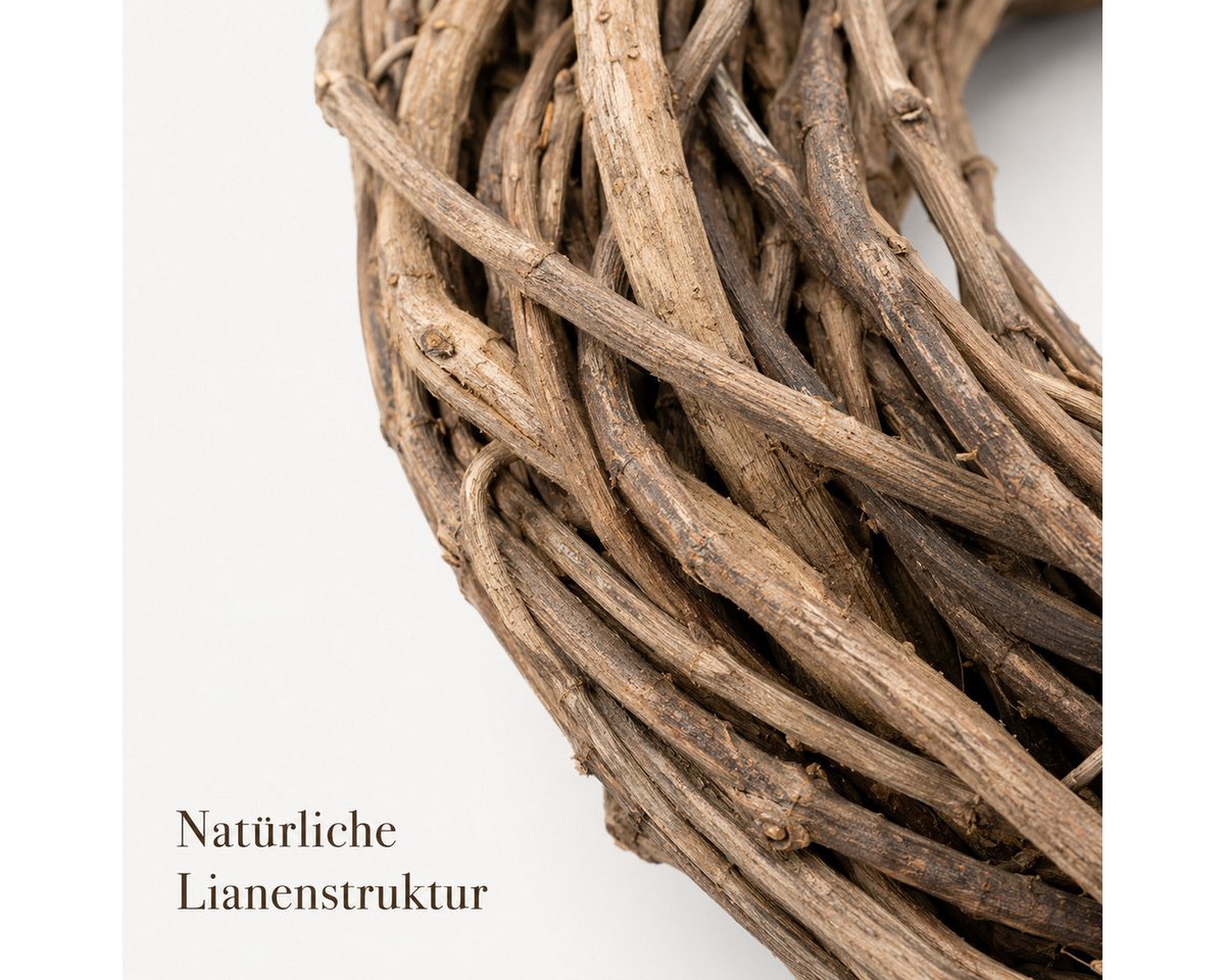 NaDeco Bastelnaturmaterial Lianenkranz, Natur, Ø 85 cm Rebenkranz Türkranz Bild 2