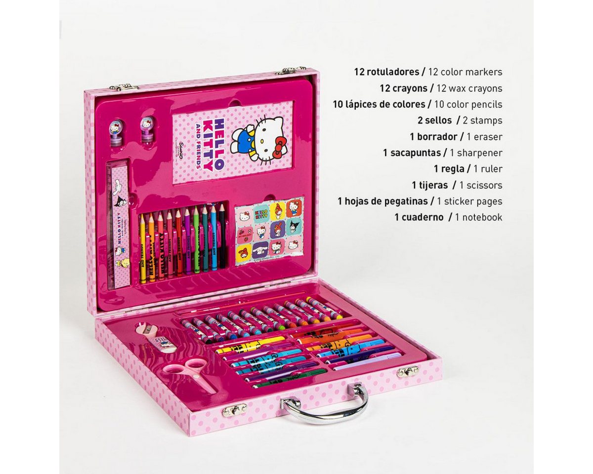 Cerda Farbkasten Hello Kitty Malset im Koffer Kreatives Bastelset Kinder Bild 2