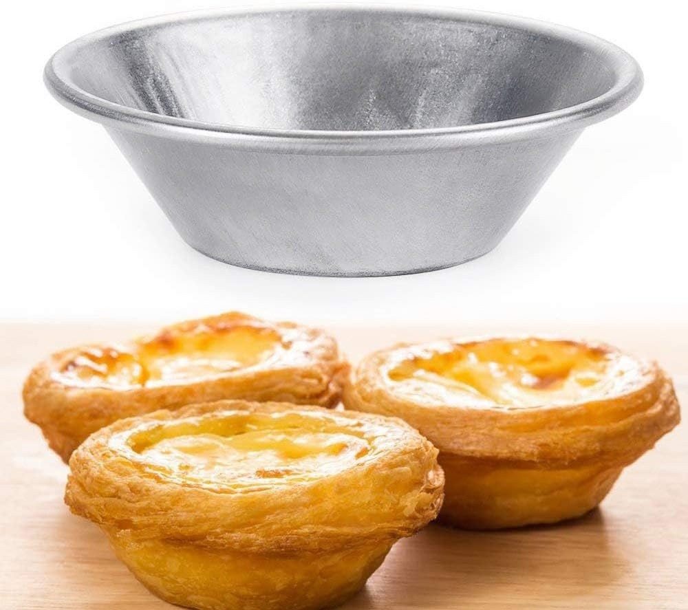 Schneider GmbH Backform 12 x für Pastei de Nata-Törtchen-Mini Kuchen-Pasteten °35mm Weißblech Bild 2