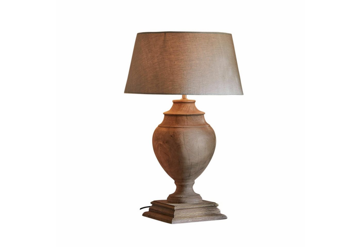 Mirabeau Tischleuchte Tischlampe Sauverny braun/leinen Bild 2