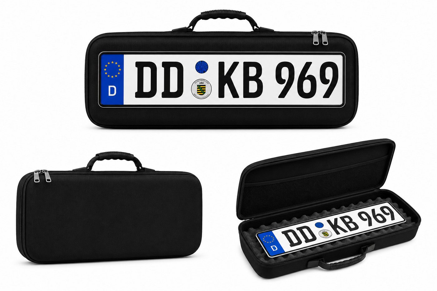 Kummert Business Kennzeichenhalter KFZ Kennzeichentasche / Nummernschildtasche Hardcase-Ausführung, (1-St), für KFZ-Händler und Autohäuser, Zulassungsdienste, Werkstätten Bild 3