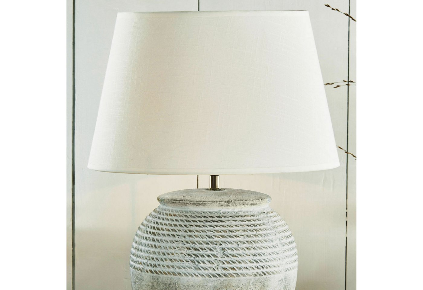 Mirabeau Tischleuchte Tischlampe Brookline grau/creme Bild 4