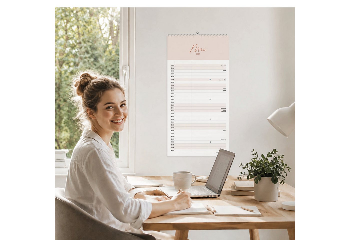 heaven+paper Partnerkalender Paarplaner Cozy 3 Spalten 2027 minimalistisch, hochwertig, Hergestellt in Deutschland Bild 3