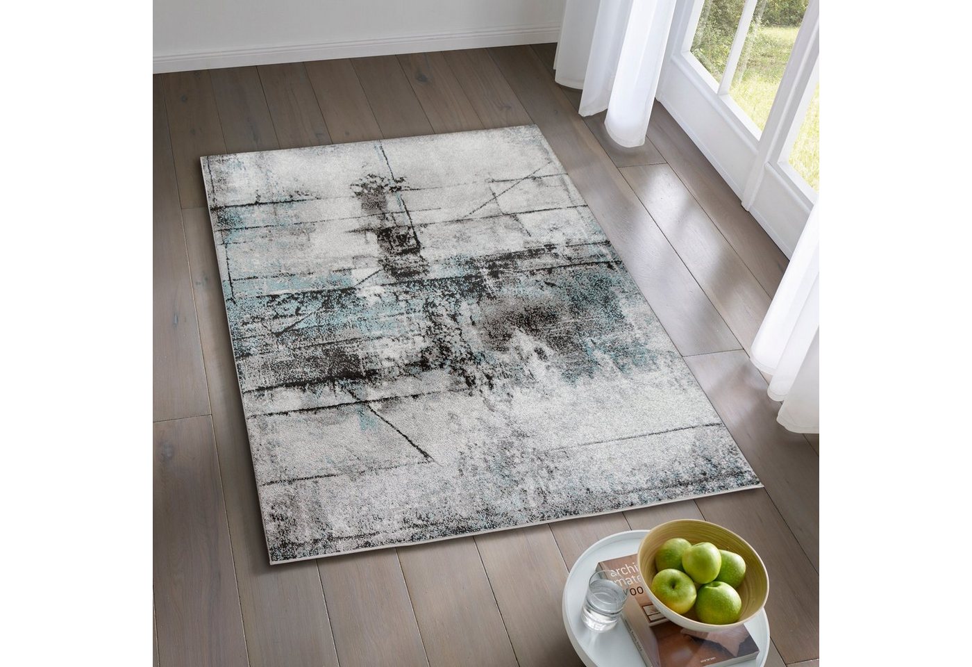 TaCa Home Teppich Designer Kurzflor Teppich Moderne Kunst, rechteckig, Höhe: 12 mm, Fußbodenheizung geeignet Bild 5