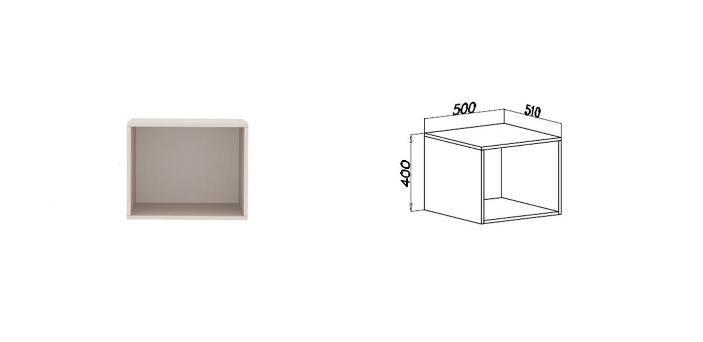 Marmex Möbel Garderobenschrank TRES SET G/N offener Kleiderschrank Modulschrank 200 x 246 x 51 (6-St) 2 Kleiderstangen, begehbarer Kleiderschrank Bild 5