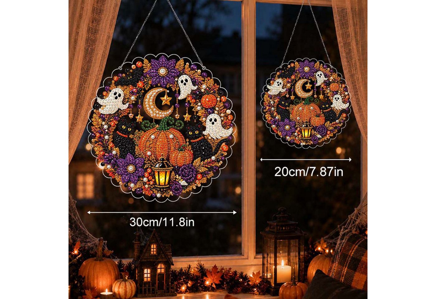 Bomiclss Kreativset 20/25 cm Acryl Weihnachts Diamant Sonnenfänger, Hängeornament Bild 5