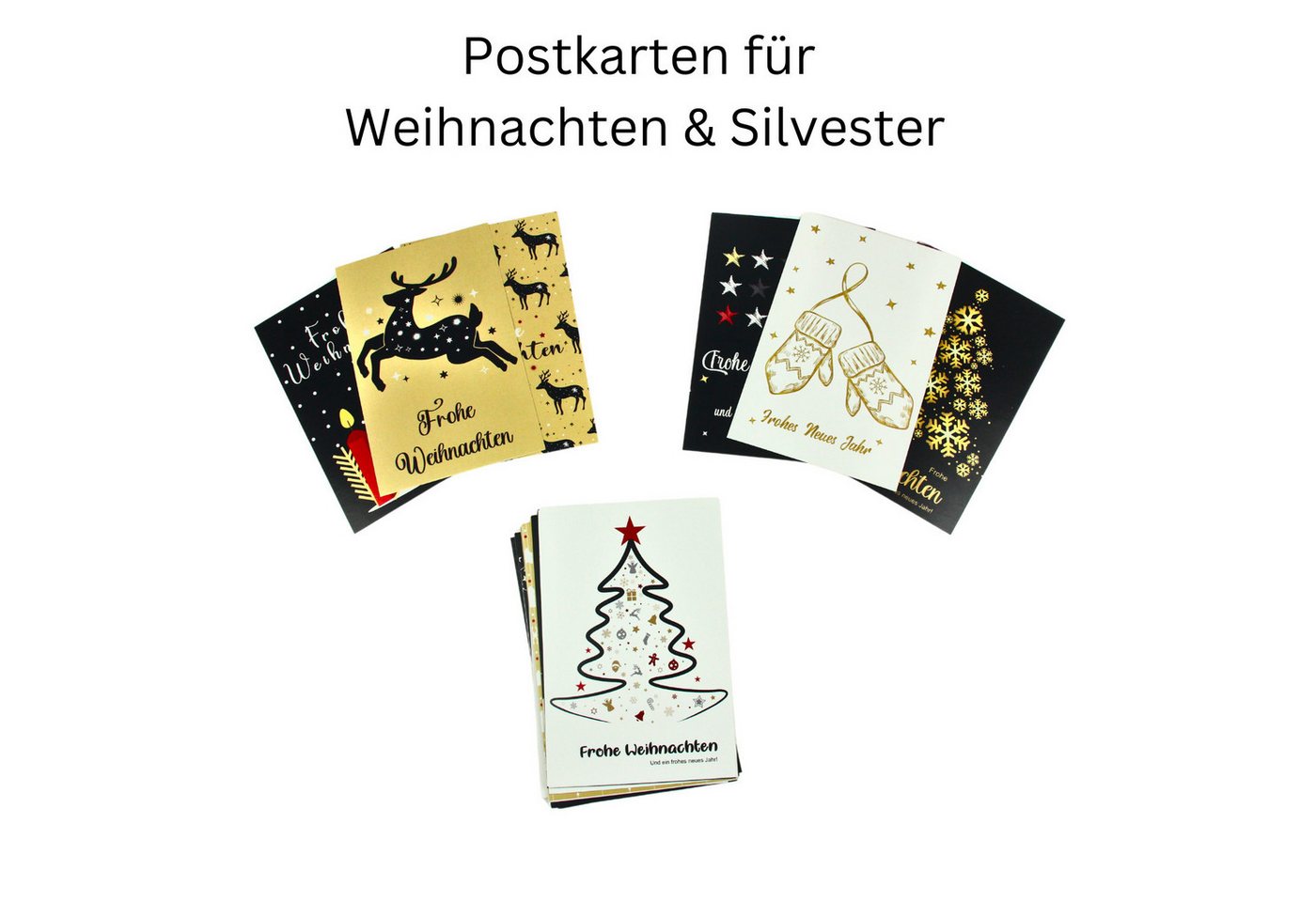 Fomax Weihnachtskarte Postkarten für Weihnachten und Silvester, 30 individuelle Postkarten Bild 5