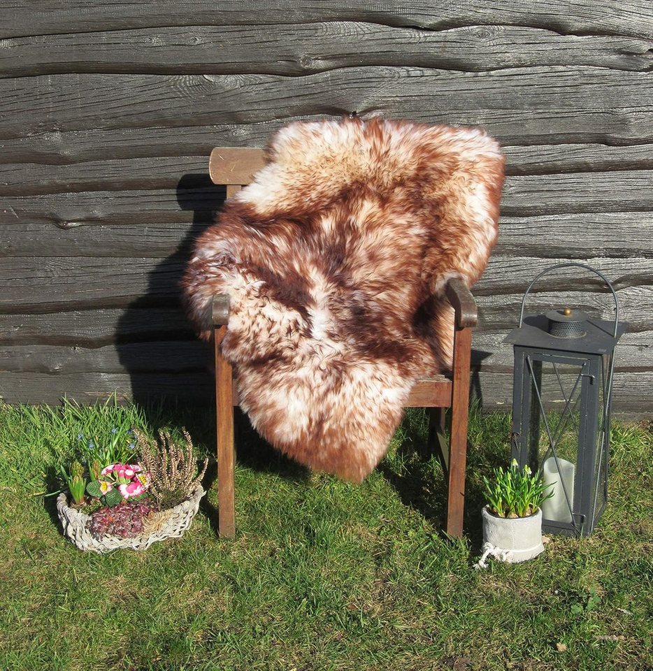 Felltrade Fellteppich Natur Schaffell geflammt, 110-150 cm, ökologisch gegerbt, kuschelig weich und pflegeleicht, in verschiedenen Größen erhältlich Bild 2