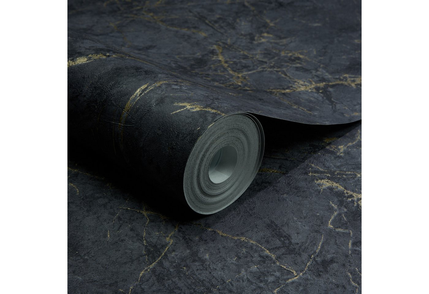 Grandeco Tapete Vliestapete Vliestapete Marmoroptik Grau-Gold Grandeco Textured Vibes A78003 Bild 3